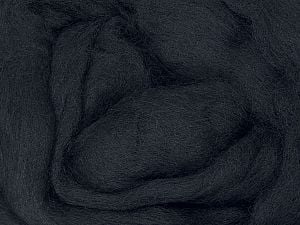 50gr-1.8m (1.76oz-1.97yards) 100% Wool felt Fiber Content 100% Wool, Brand Ice Yarns, Black, acs-1399