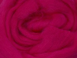 50gr-1.8m (1.76oz-1.97yards) 100% Wool felt Fiber Content 100% Wool, Brand Ice Yarns, Dark Fuchsia, acs-1415