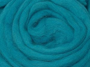 50gr-1.8m (1.76oz-1.97yards) 100% Wool felt Fiber Content 100% Wool, Turquoise, Brand Ice Yarns, acs-1421