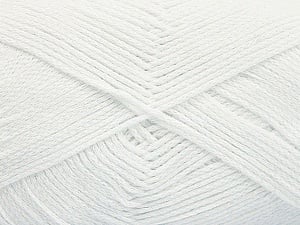 Composition 100% Coton, White, Brand Ice Yarns, Yarn Thickness 2 Fine Sport, Baby, fnt2-50093