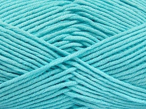 Fiber Content 55% Cotton, 45% Acrylic, Light Turquoise, Brand Ice Yarns, Yarn Thickness 4 Medium Worsted, Afghan, Aran, fnt2-52025