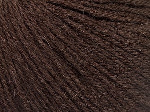 Composition 55% Baby Alpaga, 45% Superwash Extrafine Merino Wool, Brand Ice Yarns, Dark Brown, Yarn Thickness 3 Light DK, Light, Worsted, fnt2-52761