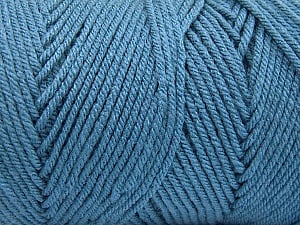 Items made with this yarn are machine washable & dryable. Fiber Content 100% Dralon Acrylic, Jeans Blue, Brand Ice Yarns, Yarn Thickness 4 Medium Worsted, Afghan, Aran, fnt2-52773