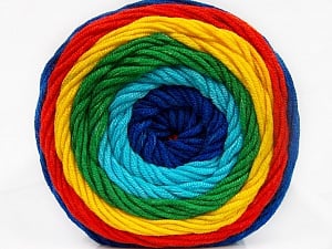Fiber Content 100% Acrylic, Yellow, Turquoise, Red, Brand Ice Yarns, Green, Blue, Yarn Thickness 4 Medium Worsted, Afghan, Aran, fnt2-56557