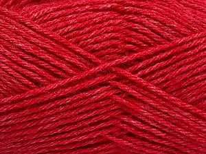 Fiber Content 65% Merino Wool, 35% Silk, Red, Brand Ice Yarns, Yarn Thickness 3 Light DK, Light, Worsted, fnt2-57675