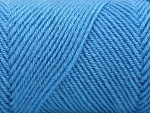 Fiber Content 50% Wool, 50% Acrylic, Light Blue, Brand Ice Yarns, Yarn Thickness 3 Light DK, Light, Worsted, fnt2-57731