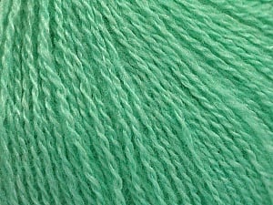 Fiber Content 65% Merino Wool, 35% Silk, Mint Green, Brand Ice Yarns, Yarn Thickness 1 SuperFine Sock, Fingering, Baby, fnt2-57862