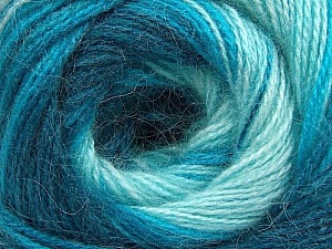 Composition 75% Acrylique, 25% Angora, Turquoise Shades, Brand Ice Yarns, Yarn Thickness 2 Fine Sport, Baby, fnt2-58016