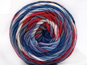 Fiber Content 100% Acrylic, White, Red, Brand Ice Yarns, Grey, Blue Shades, Yarn Thickness 4 Medium Worsted, Afghan, Aran, fnt2-58030