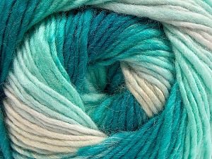 Composition 70% Acrylique, 30% Laine, Turquoise Shades, Brand Ice Yarns, Yarn Thickness 3 Light DK, Light, Worsted, fnt2-58141
