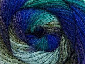 Composition 70% Acrylique, 30% Laine, Turquoise, Purple, Khaki, Brand Ice Yarns, Blue, Yarn Thickness 3 Light DK, Light, Worsted, fnt2-58142