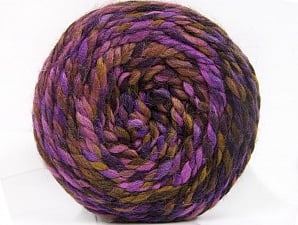 Fiber Content 70% Acrylic, 30% Wool, Purple Shades, Brand Ice Yarns, Brown Shades, Yarn Thickness 6 SuperBulky Bulky, Roving, fnt2-58151