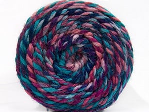 Fiber Content 70% Acrylic, 30% Wool, Turquoise, Purple, Pink, Lavender, Brand Ice Yarns, Yarn Thickness 6 SuperBulky Bulky, Roving, fnt2-58157