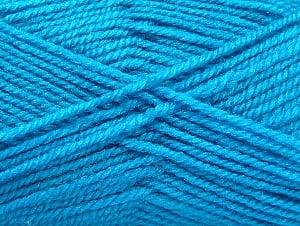 Composition 50% Acrylique, 50% Laine, Turquoise, Brand Ice Yarns, Yarn Thickness 4 Medium Worsted, Afghan, Aran, fnt2-58375