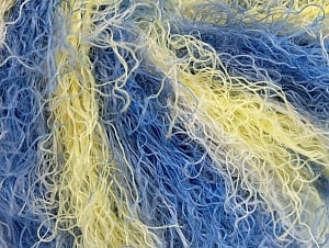 Composition 40% Viscose, 30% Laine, 30% Polyamide, Yellow, Brand Ice Yarns, Blue Shades, Yarn Thickness 5 Bulky Chunky, Craft, Rug, fnt2-59594 