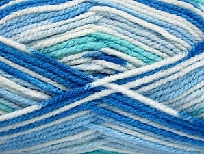 Fiber Content 100% Acrylic, White, Brand Ice Yarns, Blue Shades, Yarn Thickness 4 Medium Worsted, Afghan, Aran, fnt2-59727