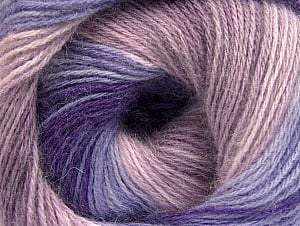 Fiber Content 60% Acrylic, 20% Wool, 20% Angora, Purple, Lilac Shades, Brand ICE, Yarn Thickness 2 Fine Sport, Baby, fnt2-59754