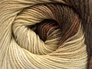 Composition 70% Acrylique, 30% Laine mérinos, Brand Ice Yarns, Cream, Brown Shades, Yarn Thickness 2 Fine Sport, Baby, fnt2-59769