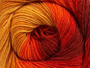 Composition 70% Acrylique, 30% Laine mérinos, Yellow, Red, Orange, Brand Ice Yarns, Gold, Yarn Thickness 2 Fine Sport, Baby, fnt2-59773