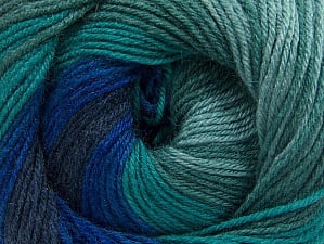 Composition 70% Acrylique, 30% Laine mérinos, Navy, Brand Ice Yarns, Green Shades, Blue Shades, Yarn Thickness 2 Fine Sport, Baby, fnt2-59776