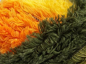 Composition 95% Acrylique, 5% Polyester, Yellow, Orange, Brand Ice Yarns, Green Shades, Gold, Yarn Thickness 6 SuperBulky Bulky, Roving, fnt2-61125 