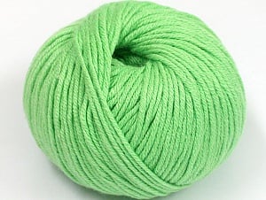 Fiber Content 50% Acrylic, 50% Cotton, Light Green, Brand Ice Yarns, Yarn Thickness 2 Fine Sport, Baby, fnt2-62390