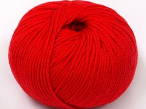Fiber Content 50% Cotton, 50% Acrylic, Red, Brand Ice Yarns, Yarn Thickness 2 Fine Sport, Baby, fnt2-62397