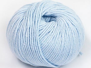 Fiber Content 50% Cotton, 50% Acrylic, Brand Ice Yarns, Baby Blue, Yarn Thickness 2 Fine Sport, Baby, fnt2-62425