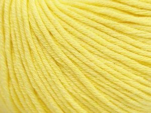 Fiber Content 50% Cotton, 50% Acrylic, Light Yellow, Brand Ice Yarns, Yarn Thickness 3 Light DK, Light, Worsted, fnt2-62734