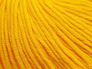 Composition 50% Acrylique, 50% Coton, Yellow, Brand Ice Yarns, Yarn Thickness 3 Light DK, Light, Worsted, fnt2-62735