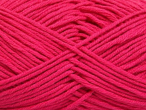 Composition 50% Coton, 50% Acrylique, Brand Ice Yarns, Fuchsia, Yarn Thickness 3 Light DK, Light, Worsted, fnt2-62743