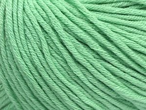 Composition 50% Acrylique, 50% Coton, Mint Green, Brand Ice Yarns, Yarn Thickness 3 Light DK, Light, Worsted, fnt2-62750