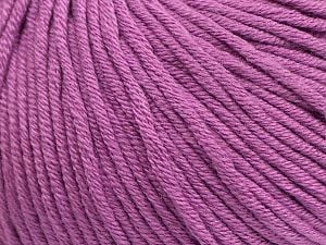 Composition 50% Coton, 50% Acrylique, Lavender, Brand Ice Yarns, Yarn Thickness 3 Light DK, Light, Worsted, fnt2-62751