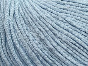 Composition 50% Coton, 50% Acrylique, Light Blue, Brand Ice Yarns, Yarn Thickness 3 Light DK, Light, Worsted, fnt2-62754