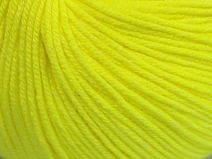 Fiber Content 60% Cotton, 40% Acrylic, Neon Yellow, Brand Ice Yarns, Yarn Thickness 2 Fine Sport, Baby, fnt2-63004