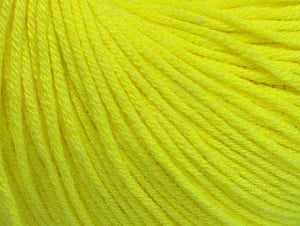 Fiber Content 60% Cotton, 40% Acrylic, Neon Yellow, Brand Ice Yarns, Yarn Thickness 2 Fine Sport, Baby, fnt2-63016