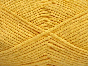 Fiber Content 55% Cotton, 45% Acrylic, Yellow, Brand Ice Yarns, Yarn Thickness 4 Medium Worsted, Afghan, Aran, fnt2-63103