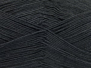 Composition 55% Coton, 45% Acrylique, Brand Ice Yarns, Anthracite Black, Yarn Thickness 1 SuperFine Sock, Fingering, Baby, fnt2-63107