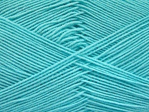 Composition 55% Coton, 45% Acrylique, Light Turquoise, Brand Ice Yarns, Yarn Thickness 1 SuperFine Sock, Fingering, Baby, fnt2-63116
