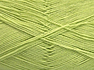 Composition 55% Coton, 45% Acrylique, Light Green, Brand Ice Yarns, Yarn Thickness 1 SuperFine Sock, Fingering, Baby, fnt2-63118