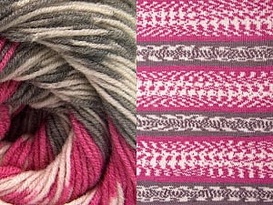 Composition 70% Acrylique, 30% Laine, Pink, Brand Ice Yarns, Grey, Cream, Yarn Thickness 3 Light DK, Light, Worsted, fnt2-63208