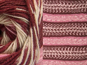 Composition 70% Acrylique, 30% Laine, Pink, Brand Ice Yarns, Cream, Burgundy, Yarn Thickness 3 Light DK, Light, Worsted, fnt2-63213
