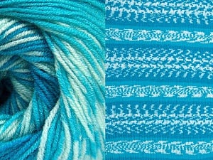 Composition 70% Acrylique, 30% Laine, Turquoise Shades, Brand Ice Yarns, Yarn Thickness 3 Light DK, Light, Worsted, fnt2-63215