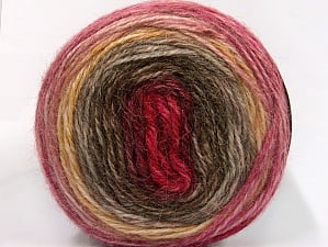Composition 50% Acrylique haut de gamme, 25% Alpaga, 25% Laine, Pink, Brand Ice Yarns, Gold, Burgundy, Brown Shades, Yarn Thickness 3 Light DK, Light, Worsted, fnt2-63269