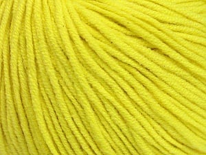 Fiber Content 50% Acrylic, 50% Cotton, Neon Yellow, Brand Ice Yarns, Yarn Thickness 3 Light DK, Light, Worsted, fnt2-63342