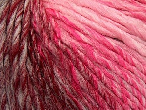 Fiber Content 70% Acrylic, 30% Wool, Pink Shades, Light Grey, Brand Ice Yarns, Burgundy, Yarn Thickness 4 Medium Worsted, Afghan, Aran, fnt2-63455