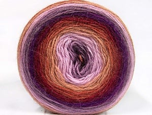 Composition 60% Acrylique haut de gamme, 20% Mohair, 20% Laine, Lilac Shades, Brand Ice Yarns, Camel, Burgundy, Yarn Thickness 2 Fine Sport, Baby, fnt2-63715