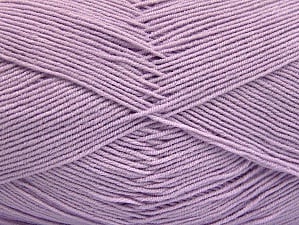 Composition 55% Coton, 45% Acrylique, Light Lilac, Brand Ice Yarns, Yarn Thickness 1 SuperFine Sock, Fingering, Baby, fnt2-64142