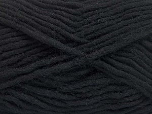 Fiber Content 100% Wool, Brand Ice Yarns, Black, Yarn Thickness 5 Bulky Chunky, Craft, Rug, fnt2-64420