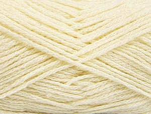 Composition 98% Acrylique, 2% Paillette, Brand Ice Yarns, Cream, Yarn Thickness 4 Medium Worsted, Afghan, Aran, fnt2-64445